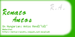 renato antos business card